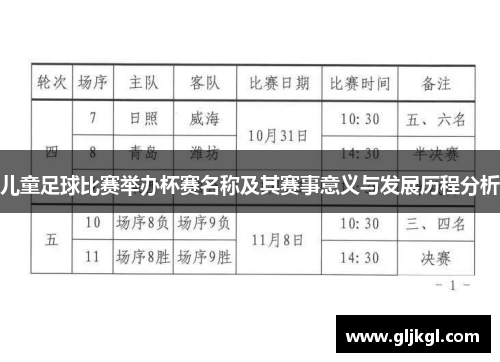 儿童足球比赛举办杯赛名称及其赛事意义与发展历程分析